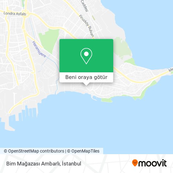 Bim Mağazası Ambarlı harita