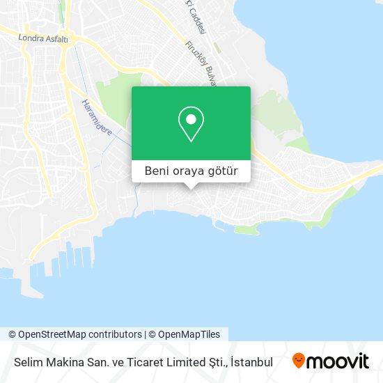 Selim Makina San. ve Ticaret Limited Şti. harita