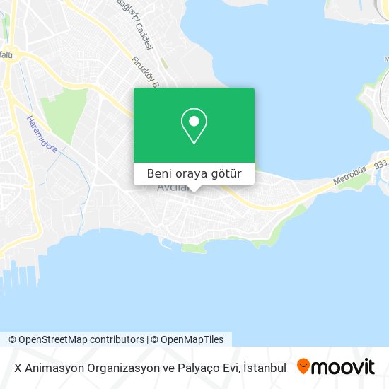 X Animasyon Organizasyon ve Palyaço Evi harita
