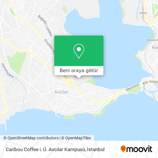 Caribou Coffee i. Ü. Avcılar Kampusü harita
