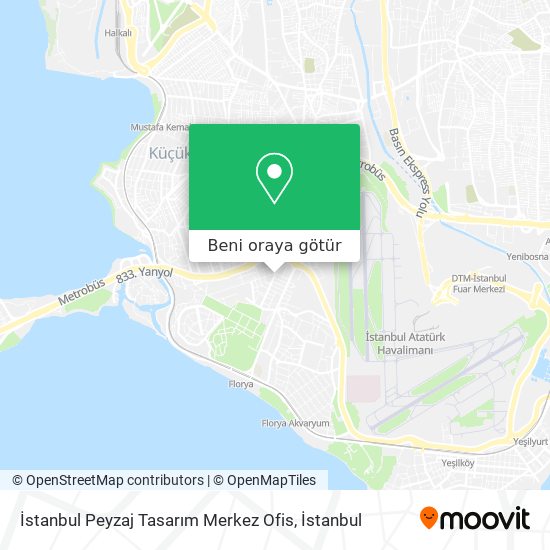 İstanbul Peyzaj Tasarım Merkez Ofis harita