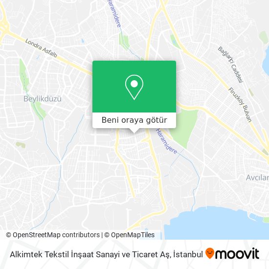 Alkimtek Tekstil İnşaat Sanayi ve Ticaret Aş harita