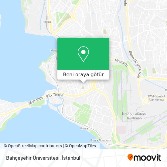 Bahçeşehir Üniversitesi harita