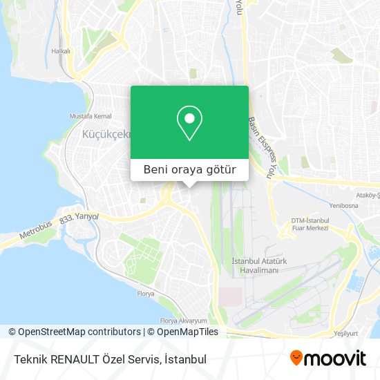 Teknik RENAULT Özel Servis harita