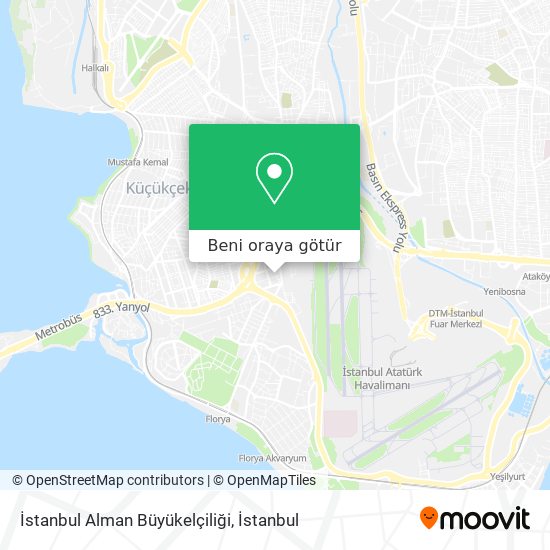 İstanbul Alman Büyükelçiliği harita