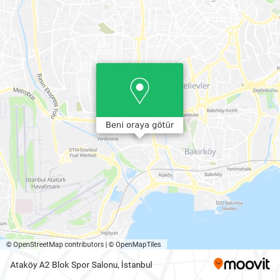 Ataköy A2 Blok Spor Salonu harita