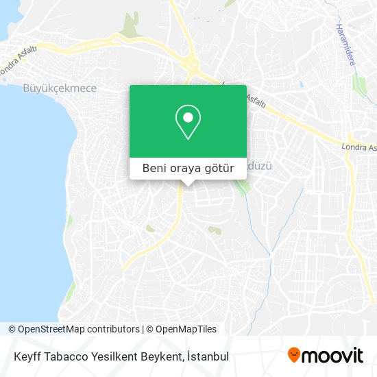 Keyff Tabacco Yesilkent Beykent harita