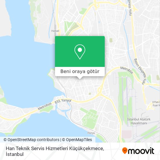 Han Teknik Servis Hizmetleri Küçükçekmece harita