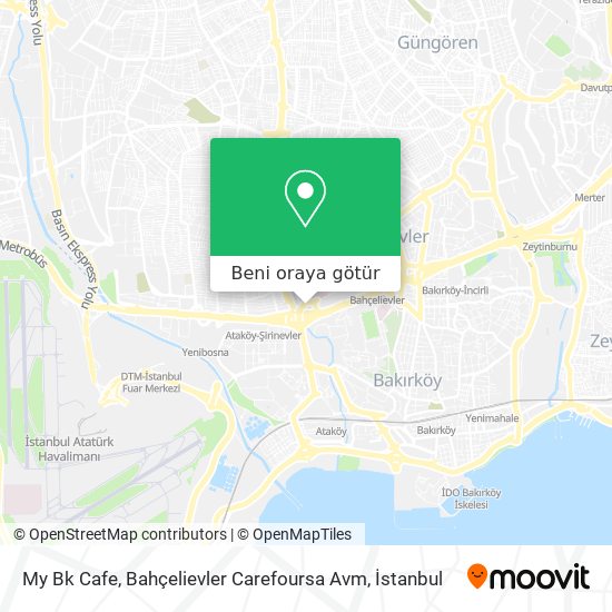 My Bk Cafe, Bahçelievler Carefoursa Avm harita