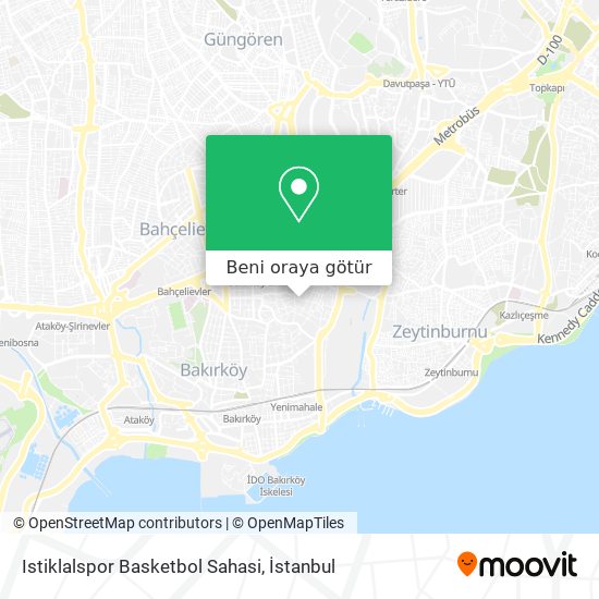 Istiklalspor Basketbol Sahasi harita