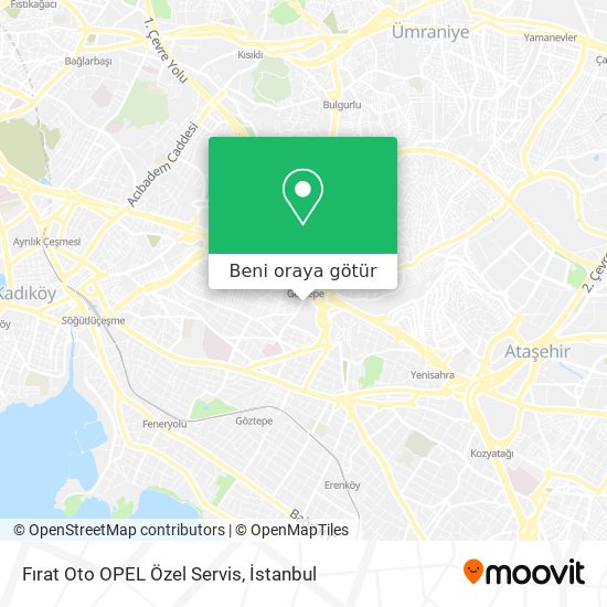 Fırat Oto OPEL Özel Servis harita