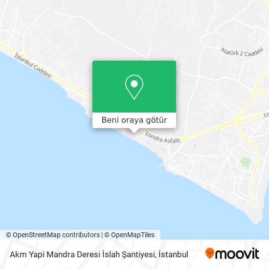 Akm Yapi Mandra Deresi İslah Şantiyesi harita