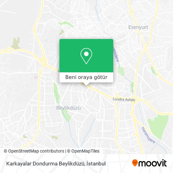 Karkayalar Dondurma Beylikdüzü harita