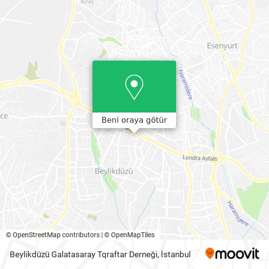 Beylikdüzü Galatasaray Tqraftar Derneği harita