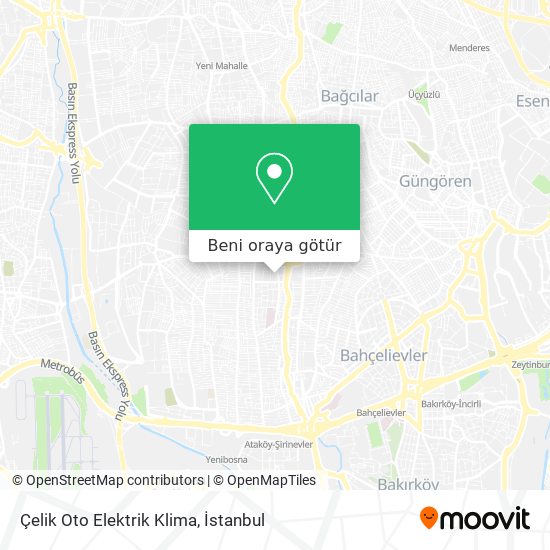 Çelik Oto Elektrik Klima harita