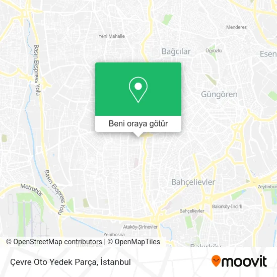 Çevre Oto Yedek Parça harita