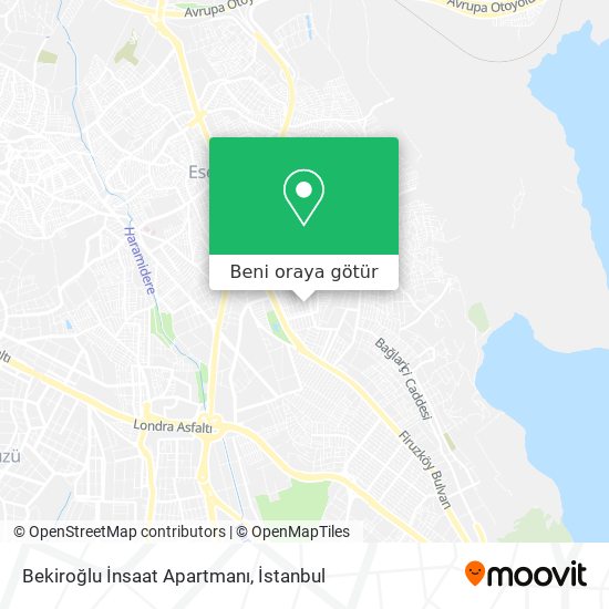 Bekiroğlu İnsaat Apartmanı harita