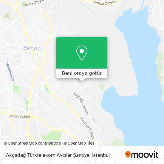 Akçadağ Türktelekom Avcılar Şantiye harita
