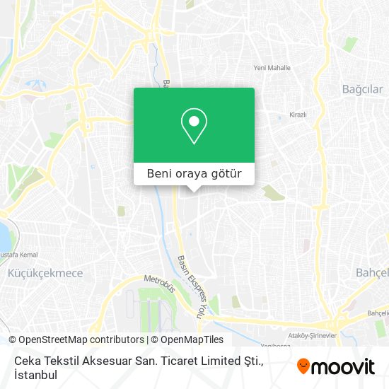 Ceka Tekstil Aksesuar San. Ticaret Limited Şti. harita