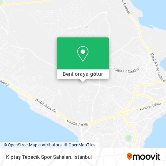 Kiptaş Tepecik Spor Sahaları harita