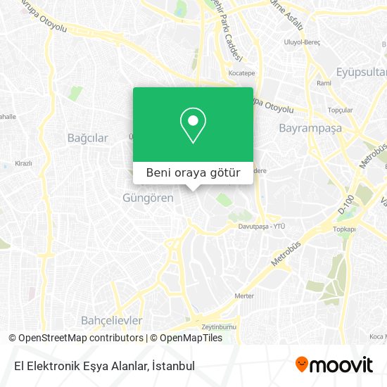 El Elektronik Eşya Alanlar harita