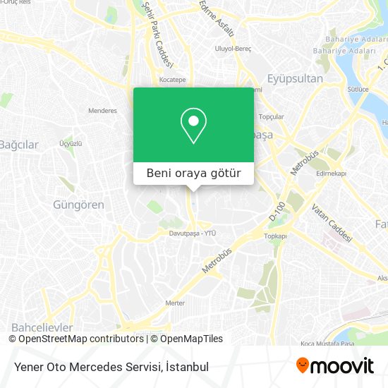 Yener Oto Mercedes Servisi harita