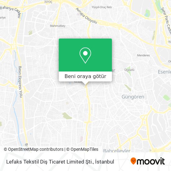 Lefaks Tekstil Diş Ticaret Limited Şti. harita