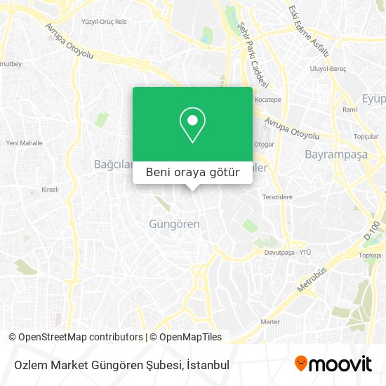 Ozlem Market Güngören Şubesi harita