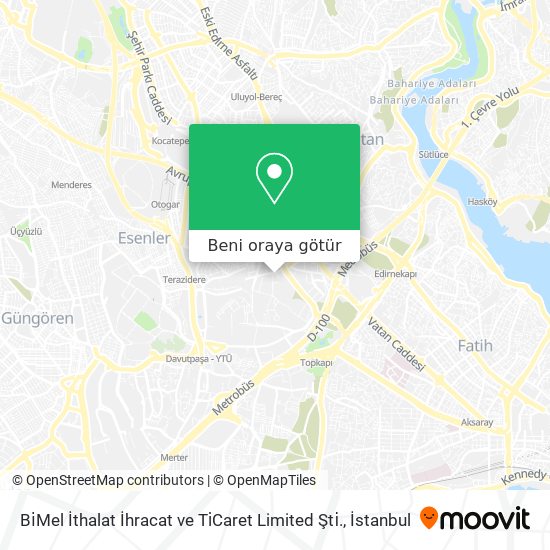 Bi̇Mel İthalat İhracat ve Ti̇Caret Limited Şti̇. harita