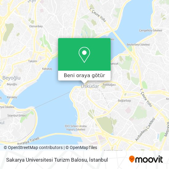 Sakarya Universitesi Turizm Balosu harita