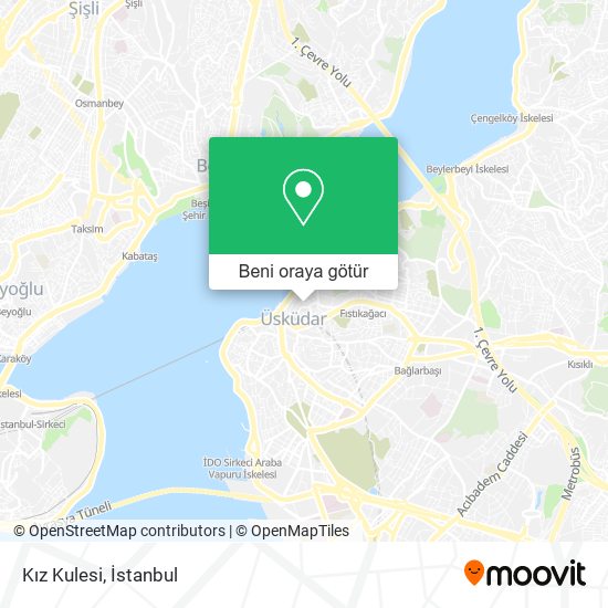Kız Kulesi harita