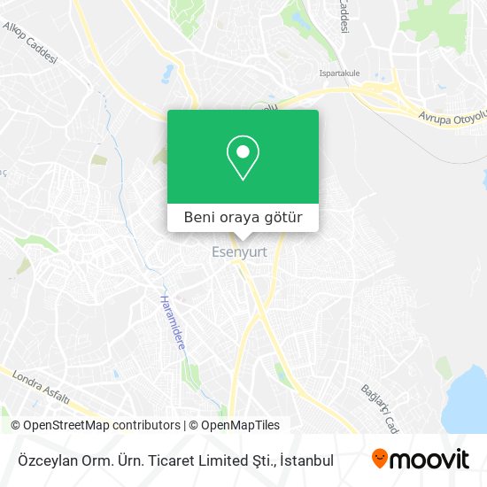 Özceylan Orm. Ürn. Ticaret Limited Şti. harita