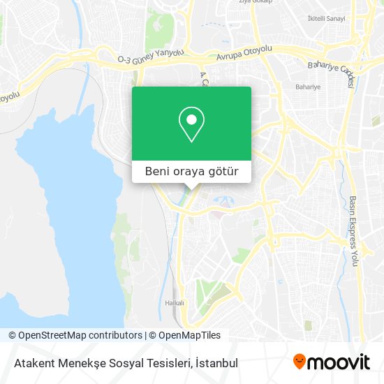 Atakent Menekşe Sosyal Tesisleri harita