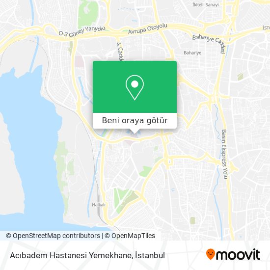 Acıbadem Hastanesi Yemekhane harita