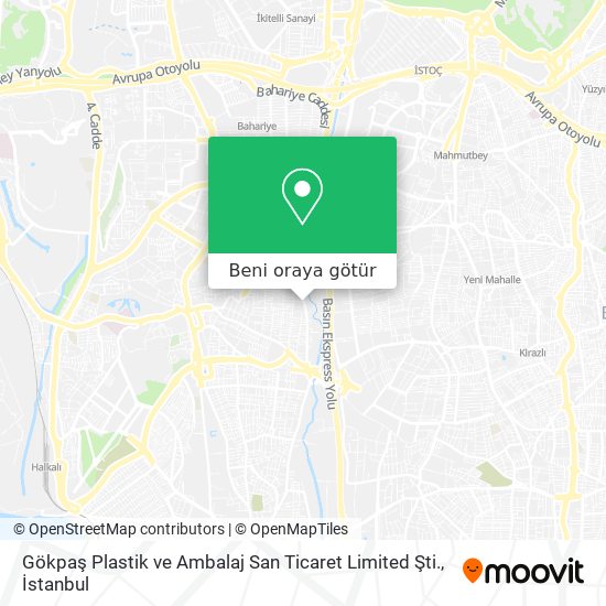 Gökpaş Plastik ve Ambalaj San Ticaret Limited Şti. harita