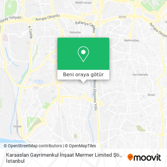 Karaaslan Gayrimenkul İnşaat Mermer Limited Şti. harita