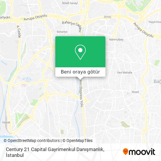 Century 21 Capital Gayrimenkul Danışmanlık harita