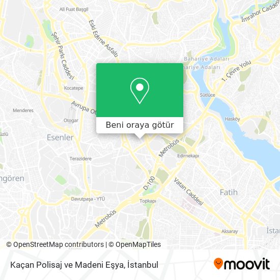 Kaçan Polisaj ve Madeni Eşya harita