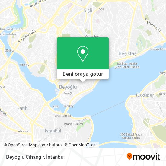 Beyoglu Cihangir harita