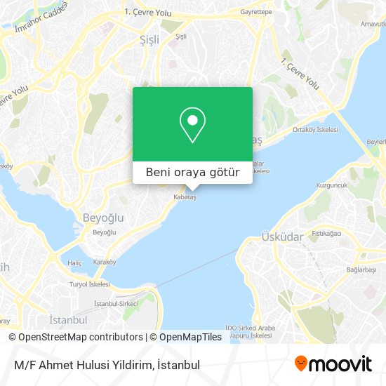 M/F Ahmet Hulusi Yildirim harita