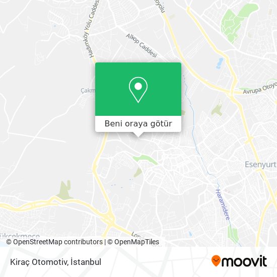 Kiraç Otomotiv harita