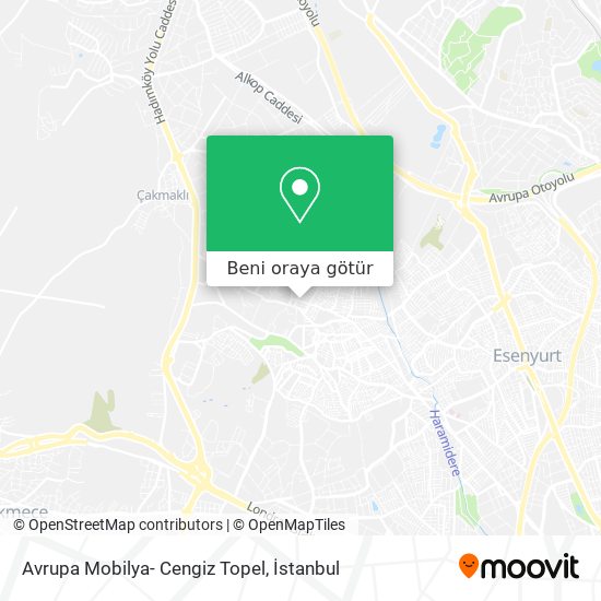 Avrupa Mobilya- Cengiz Topel harita