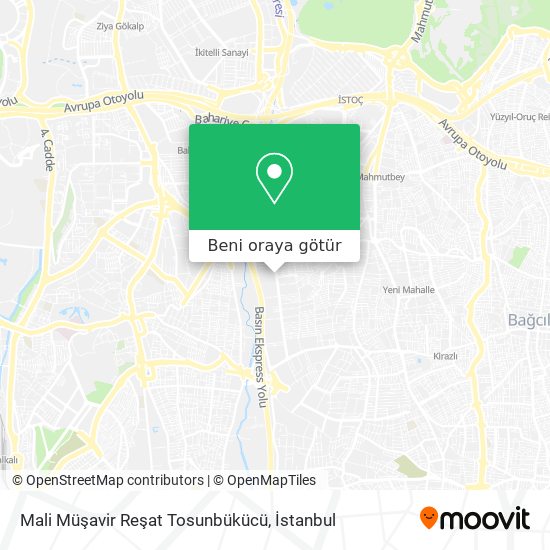 Mali Müşavir Reşat Tosunbükücü harita