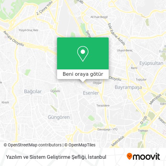 Yazılım ve Sistem Geliştirme Şefliği harita