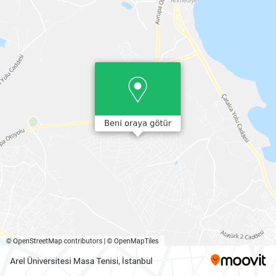 Arel Üniversitesi Masa Tenisi harita