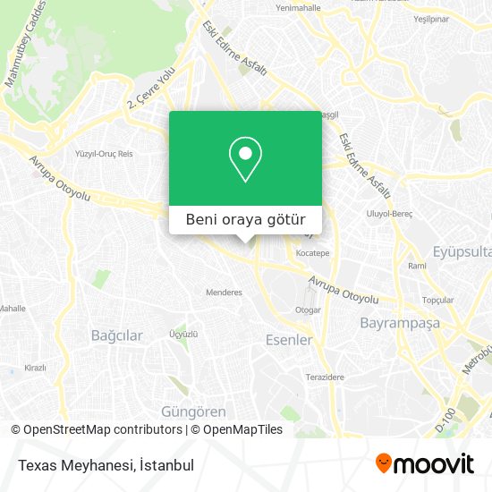 Texas Meyhanesi harita