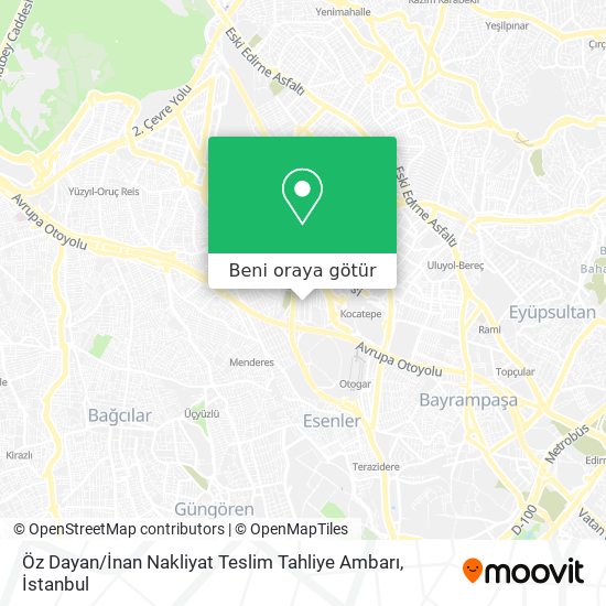 Öz Dayan / İnan Nakliyat Teslim Tahliye Ambarı harita