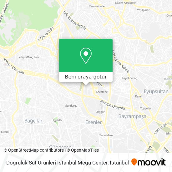 Doğruluk Süt Ürünleri İstanbul Mega Center harita