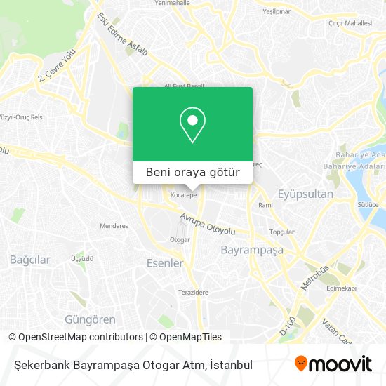 Şekerbank Bayrampaşa Otogar Atm harita