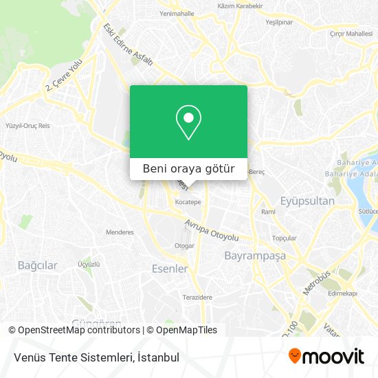 Venüs Tente Sistemleri harita